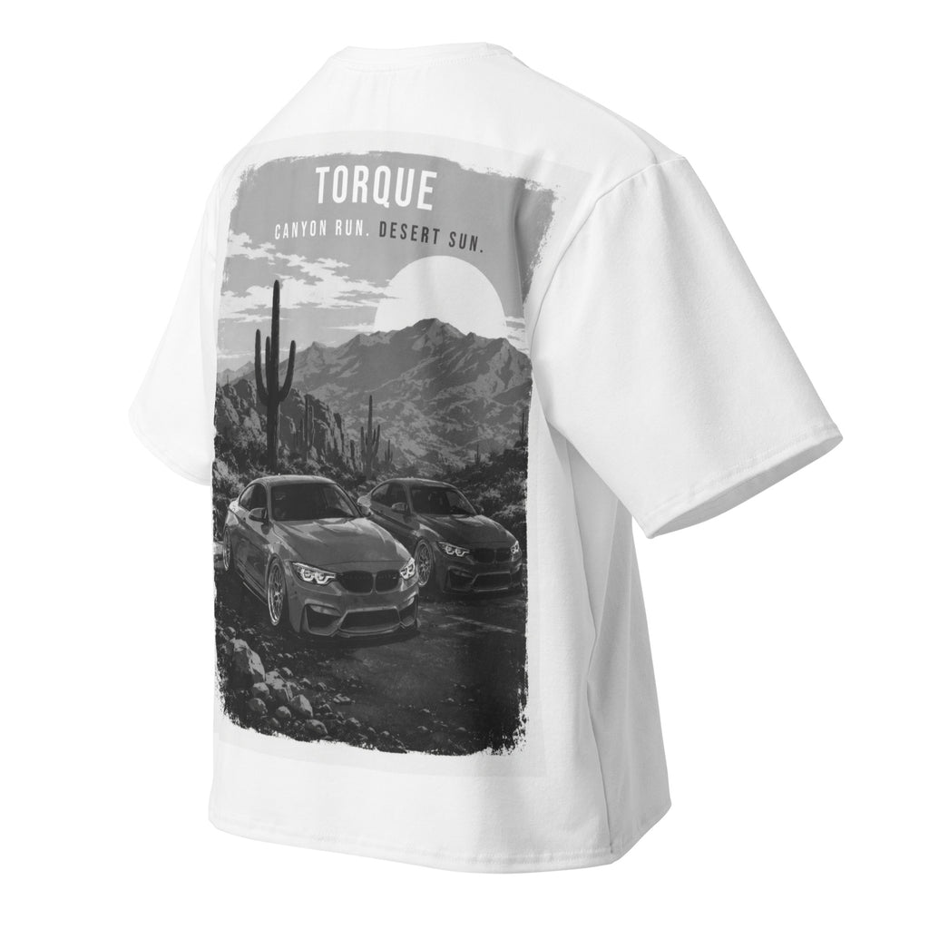 Canyon Run. Desert Sun. — Oversized Back Print Tee